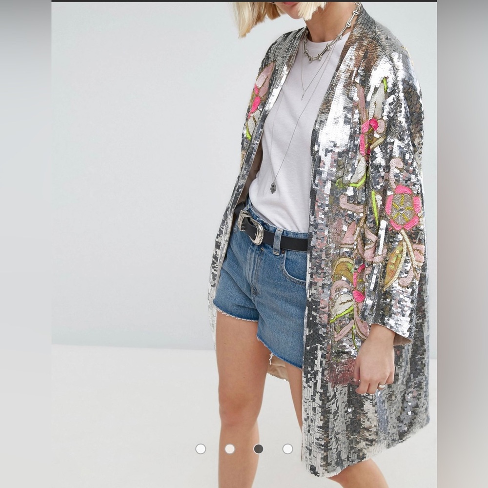 ASOS Festival Sequin Kimono - RARE & Blogger fave! - Picture 9 of 13
